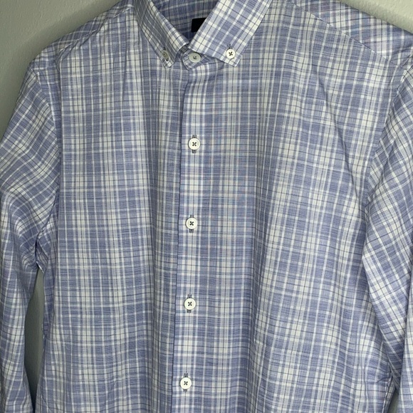 ZACHARY Prell Shirt Blue plaid dress long sleeve Cochran XS NWT - Picture 6 of 12